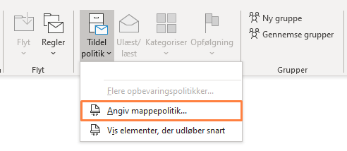 Angiv mappepolitik Angiv mappepolitik
