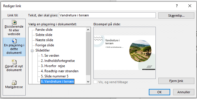 Screenshot_10 Eksempel på at indsætte link