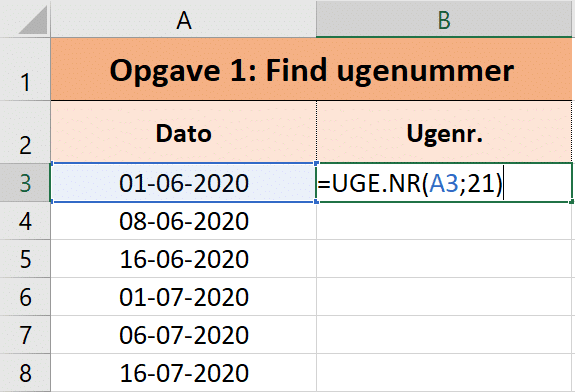 Syntaks for 1. eksempel