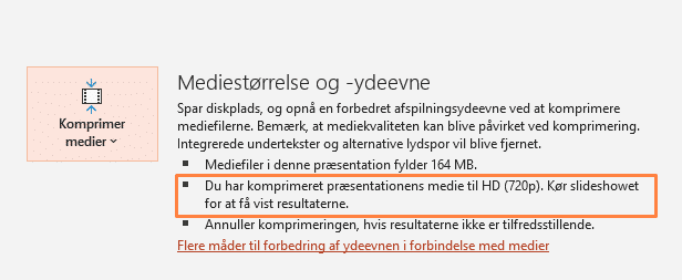 Eksempel på komprimeret præsentation
