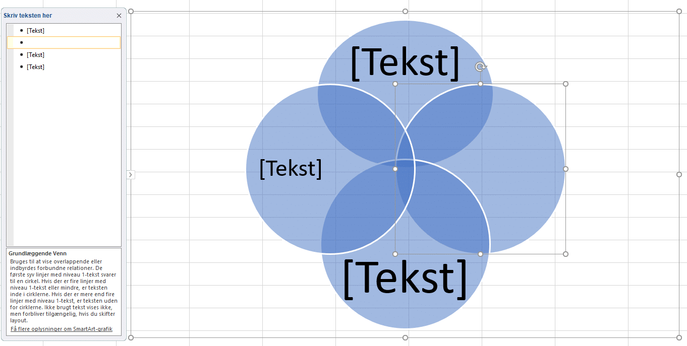 Tilrette Venn diagram - SmartArt