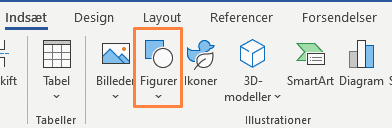 figurer Brug af figurer i Word