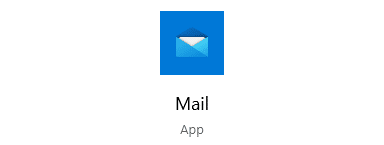 windows mail Eksempel på Windows mail app ikon