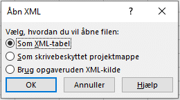 Åbn XML – muligheder Eksempel på åbn XML