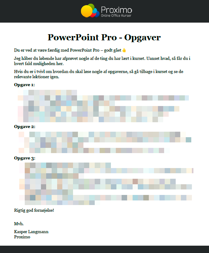 Opgaver i PowerPoint Pro
