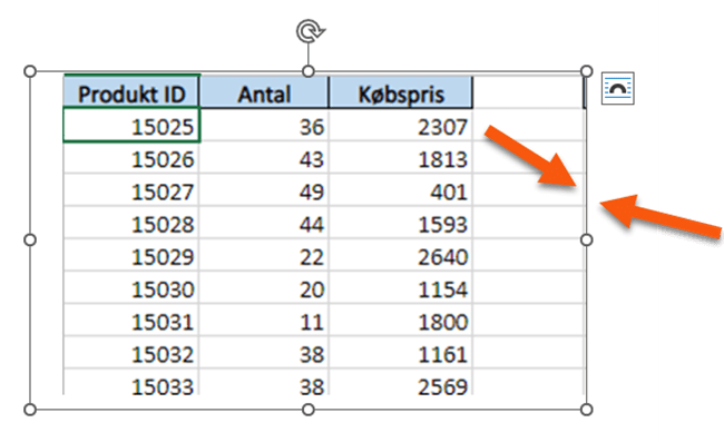 I Word, har billedet en sort kant rundt om sig, når det er markeret