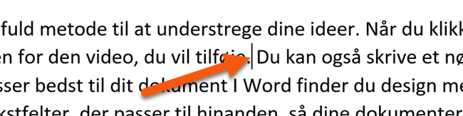 Placer markør der hvor du vil indsætte emoji
