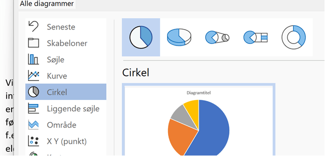 3 Indsæt cirkel diagram i microsoft word
