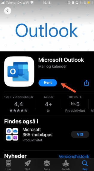 Hent Outlook-app'en for at tilgå din Outlook-kalender