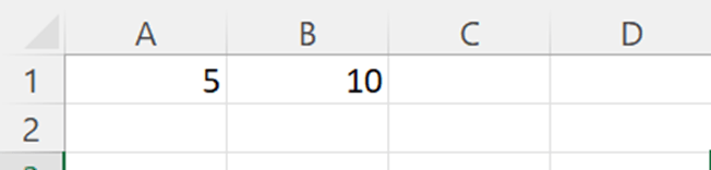 Indtast de tal, der skal divideres i celler i Excel