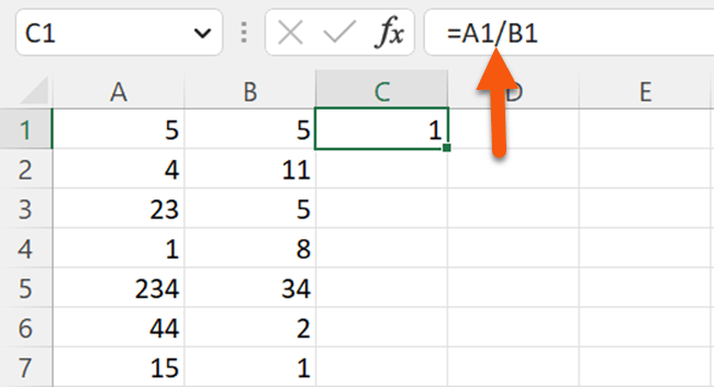 Indtast flere tal, som kan bruges i formlen
