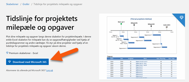 Klik på Download for at gemme skabelonen