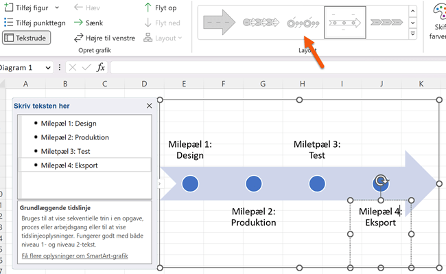 Sørg for at tilpasse teksten når du indsætter flere punkter