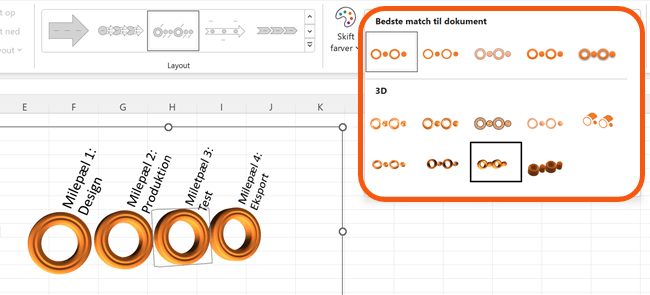 Vælg en forudindstillet typografi fra menuen