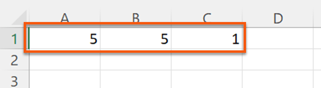 Nu kan du ændre tal og igen trykke ENTER for at vise det rigtige resultat