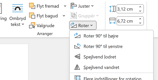 Spejlvend eller roter herfra