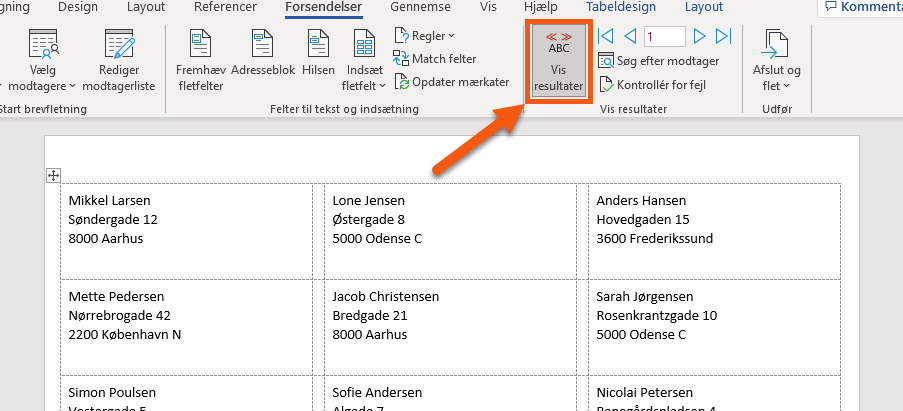 Sådan vises teksten for de endelige labels. Sådan vises teksten for de endelige labels.
