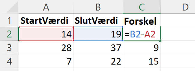 Kopier den samme formel til mange celler Kopier den samme formel til mange celler