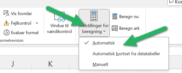 automatisk beregning