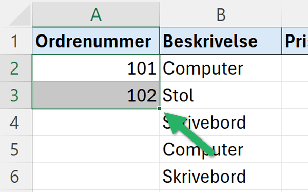 data til autoudfyld